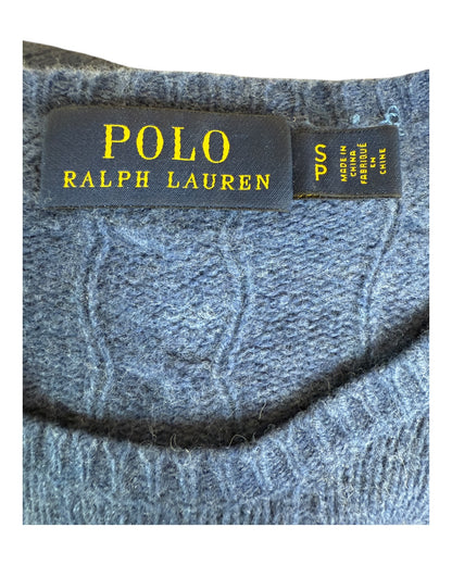 Polo Ralph Lauren Zopfmuster Pullover blau Größe S