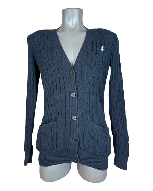 Polo Ralph Lauren Zopfmuster Cardigan marineblau Größe M