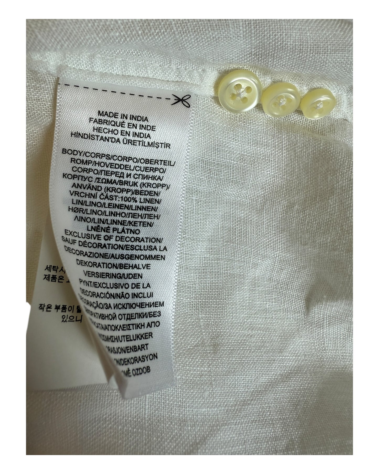 Polo Ralph Lauren Leinenhemd weiß Größe L