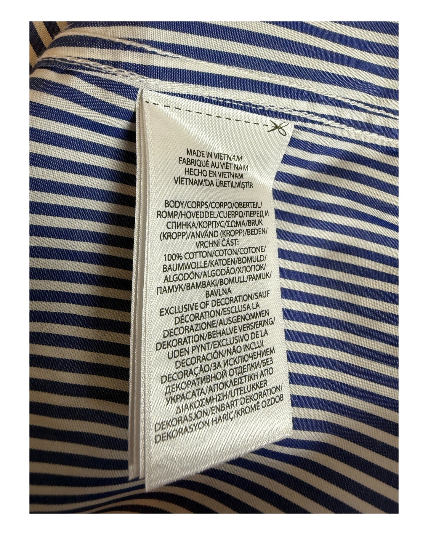 Polo Ralph Lauren Hemd blau weiß gestreift Größe L