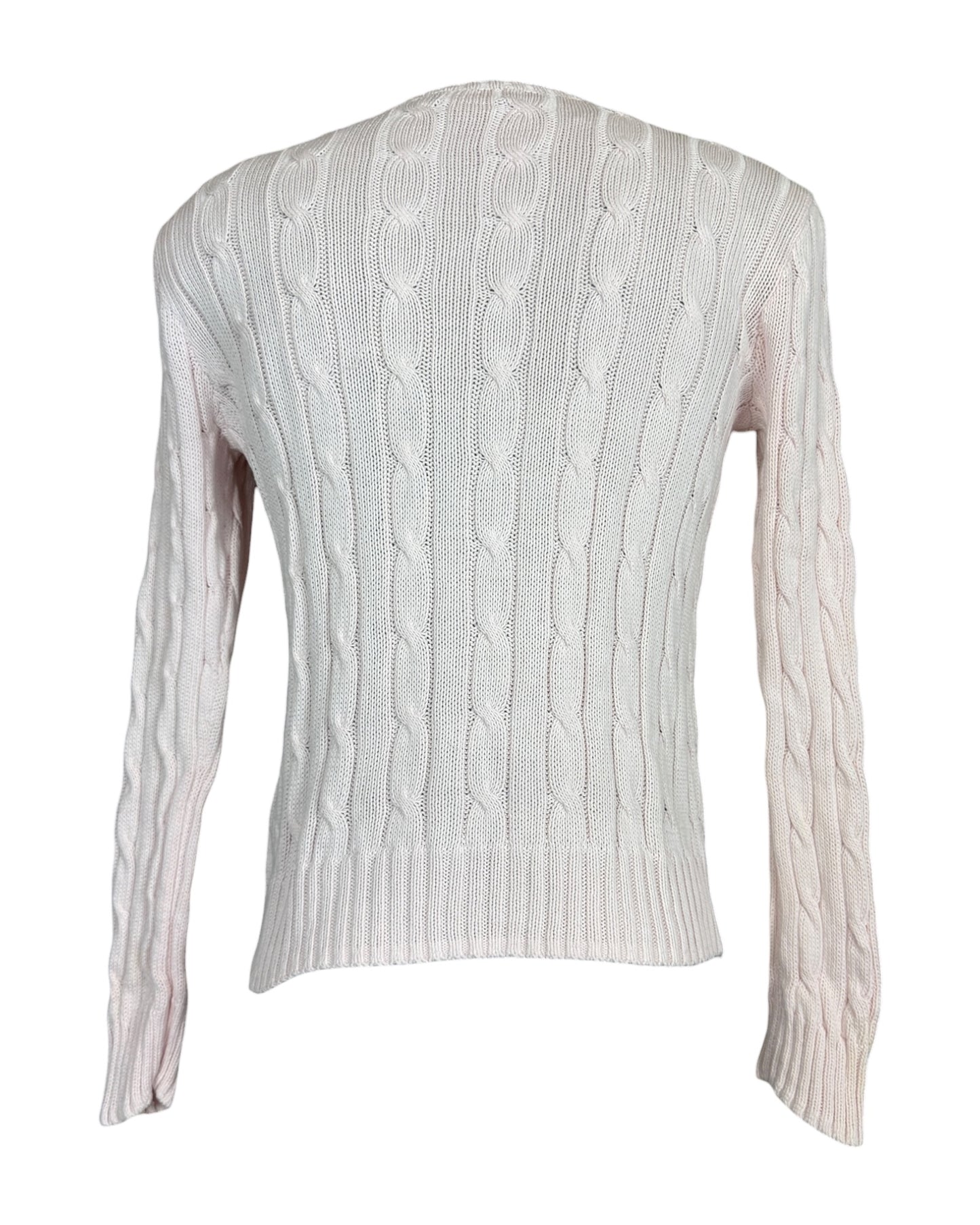 Polo Ralph Lauren Zopfmuster Pullover rosa Größe L