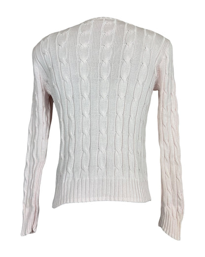 Polo Ralph Lauren Zopfmuster Pullover rosa Größe L