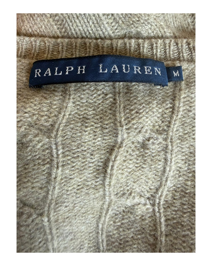 Polo Ralph Lauren Zopfmuster Pullover beige Größe M