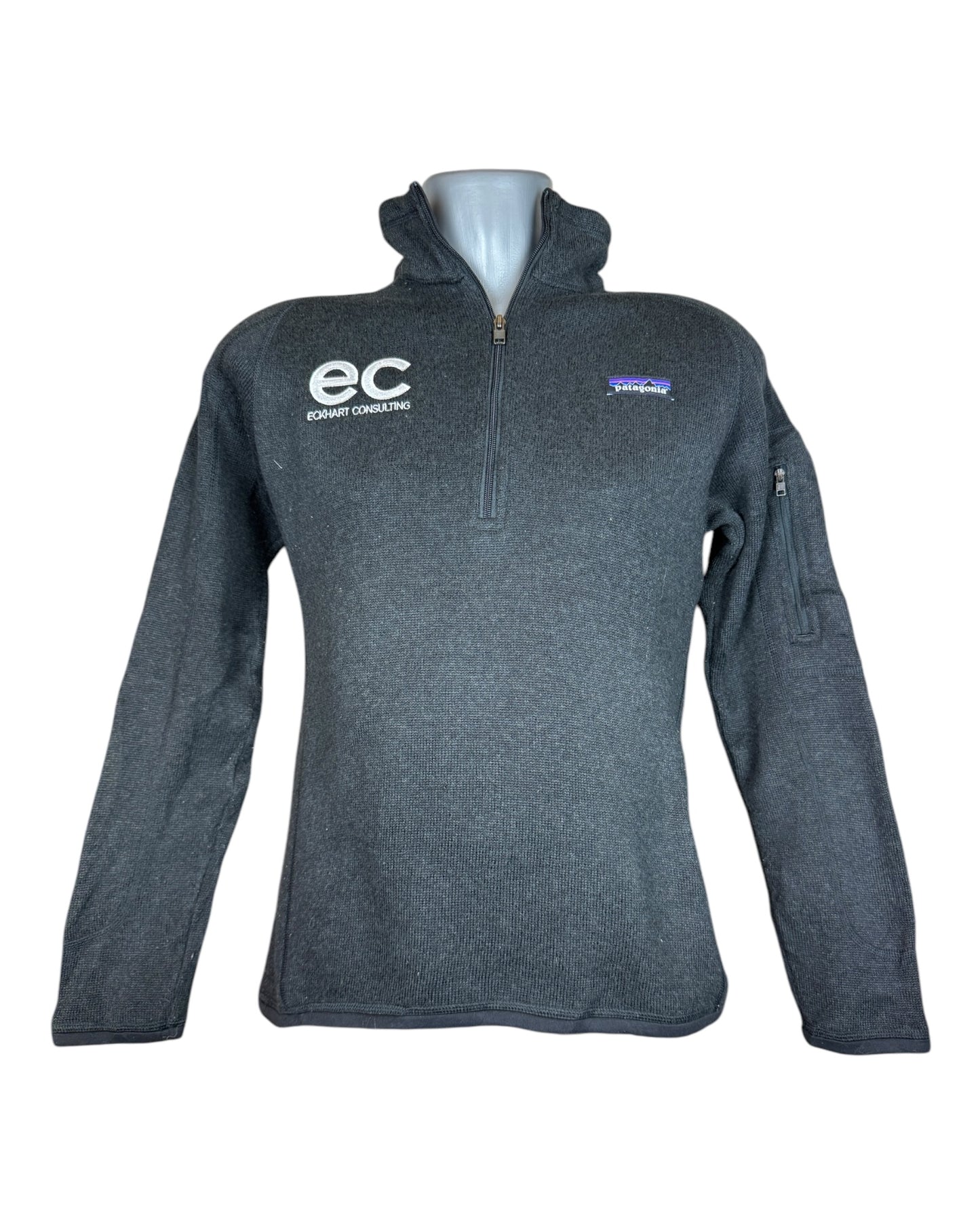 Patagonia Fleece Half Zip Pullover schwarz Größe S
