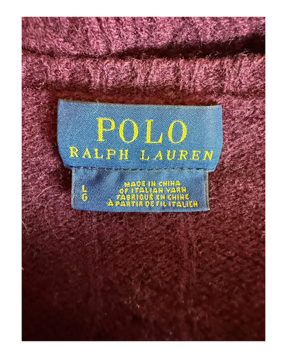 Polo Ralph Lauren Zopfmuster Pullover rot Größe L
