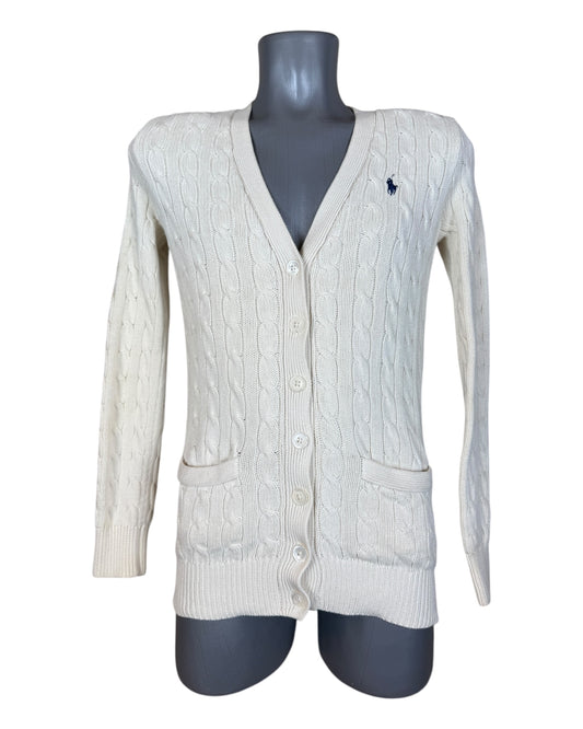 Polo Ralph Lauren Zopfmuster Cardigan creme Größe S