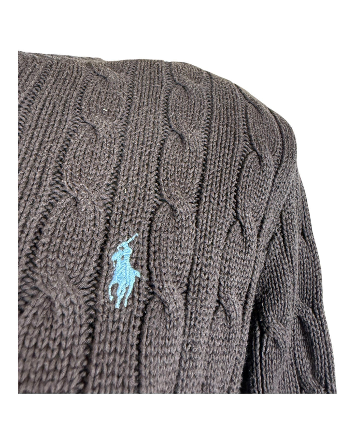 Polo Ralph Lauren Zopfmuster Pullover braun Größe M