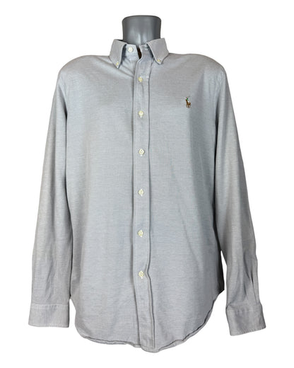 Polo Ralph Lauren Knit Oxfordhemd grau Größe L