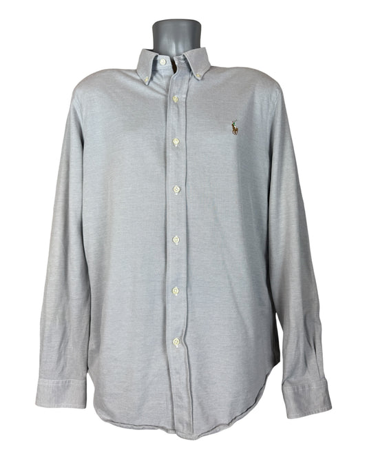 Polo Ralph Lauren Knit Oxfordhemd grau Größe L
