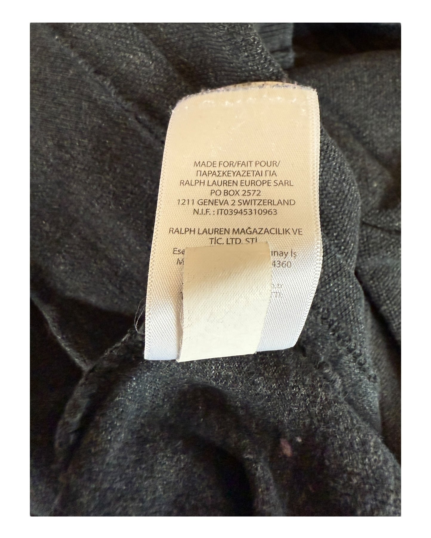 Polo Ralph Lauren Poloshirt schwarz meliert Größe L