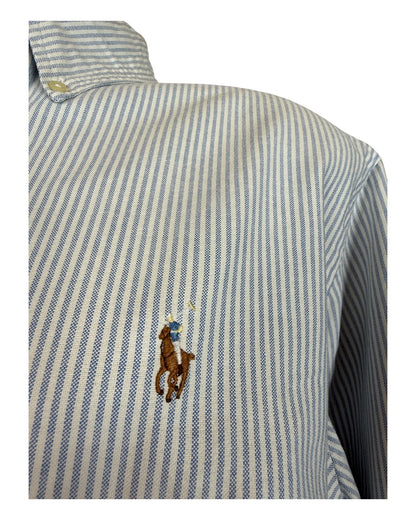 Polo Ralph Lauren Oxfordhemd hellblau weiß gestreift Größe L
