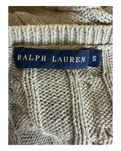 Polo Ralph Lauren Zopfmuster Pullover grau Größe S