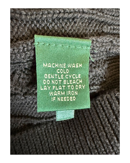 Polo Ralph Lauren Zopfmuster Strickjacke schwarz Größe M