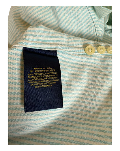 Polo Ralph Lauren Oxfordhemd Bluse türkis weiß gestreift Größe S