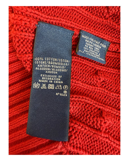 Polo Ralph Lauren Zopfmuster Pullover rot Größe S