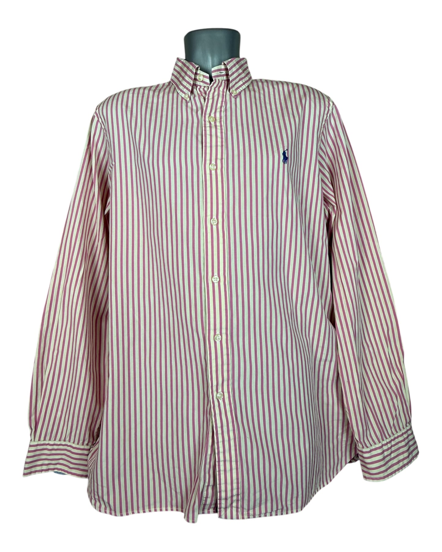 Polo Ralph Lauren Hemd pink weiß gestreift Größe L