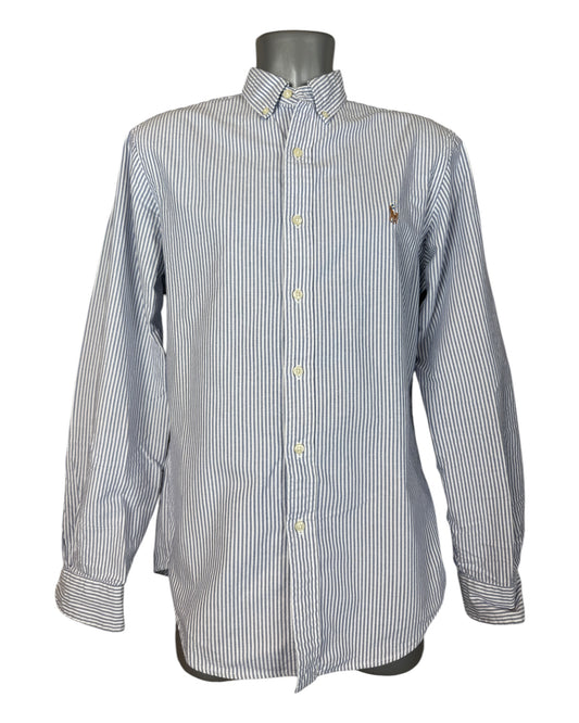 Polo Ralph Lauren Oxfordhemd blau weiß gestreift Größe M