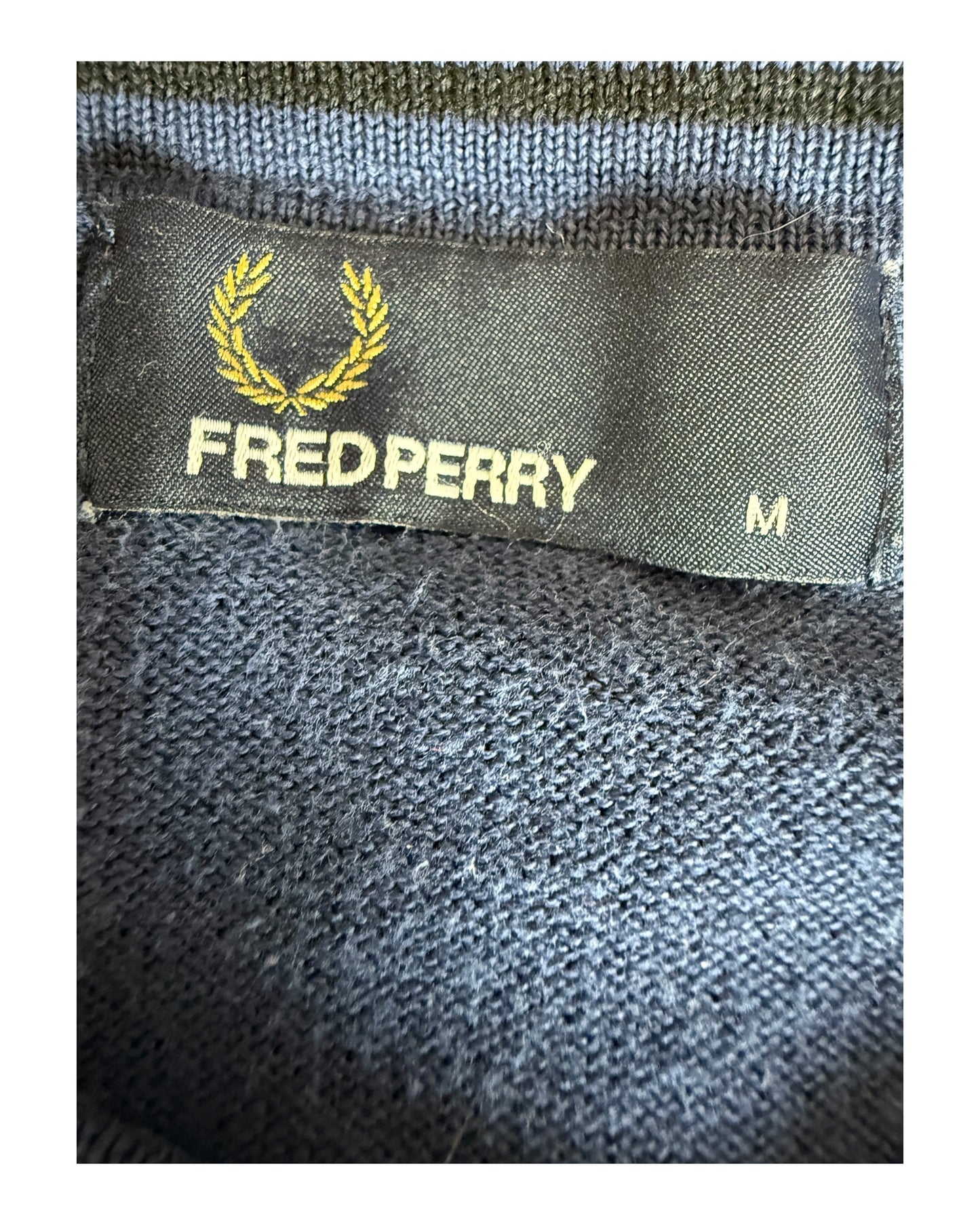 Fred Perry Pullover marineblau Größe M