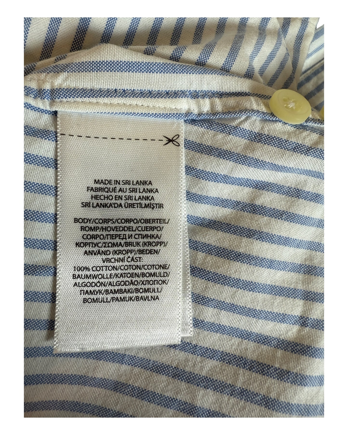 Polo Ralph Lauren Oxford Bluse hellblau weiß gestreift Größe M