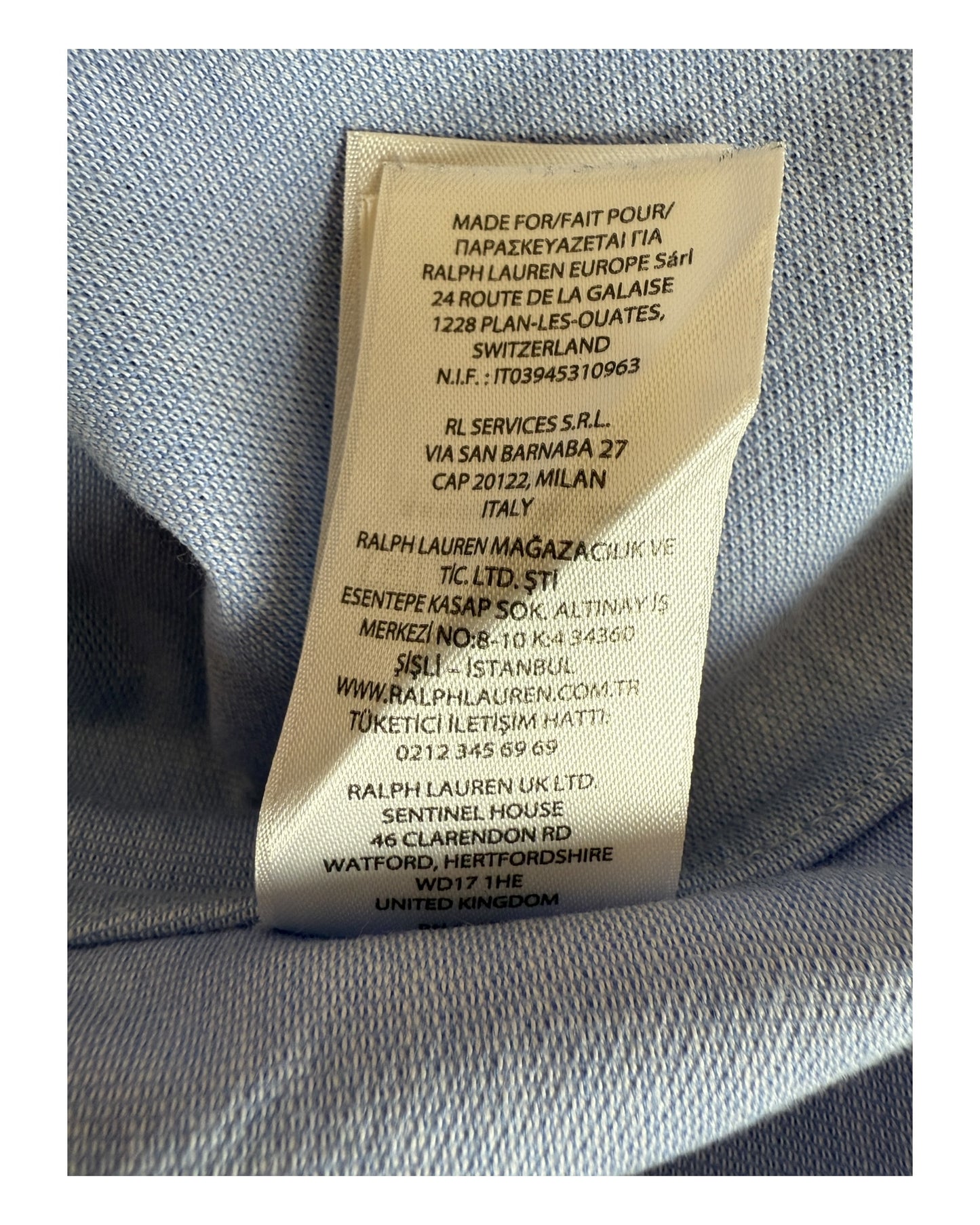 Polo Ralph Lauren Knit Oxford Bluse hellblau Größe M