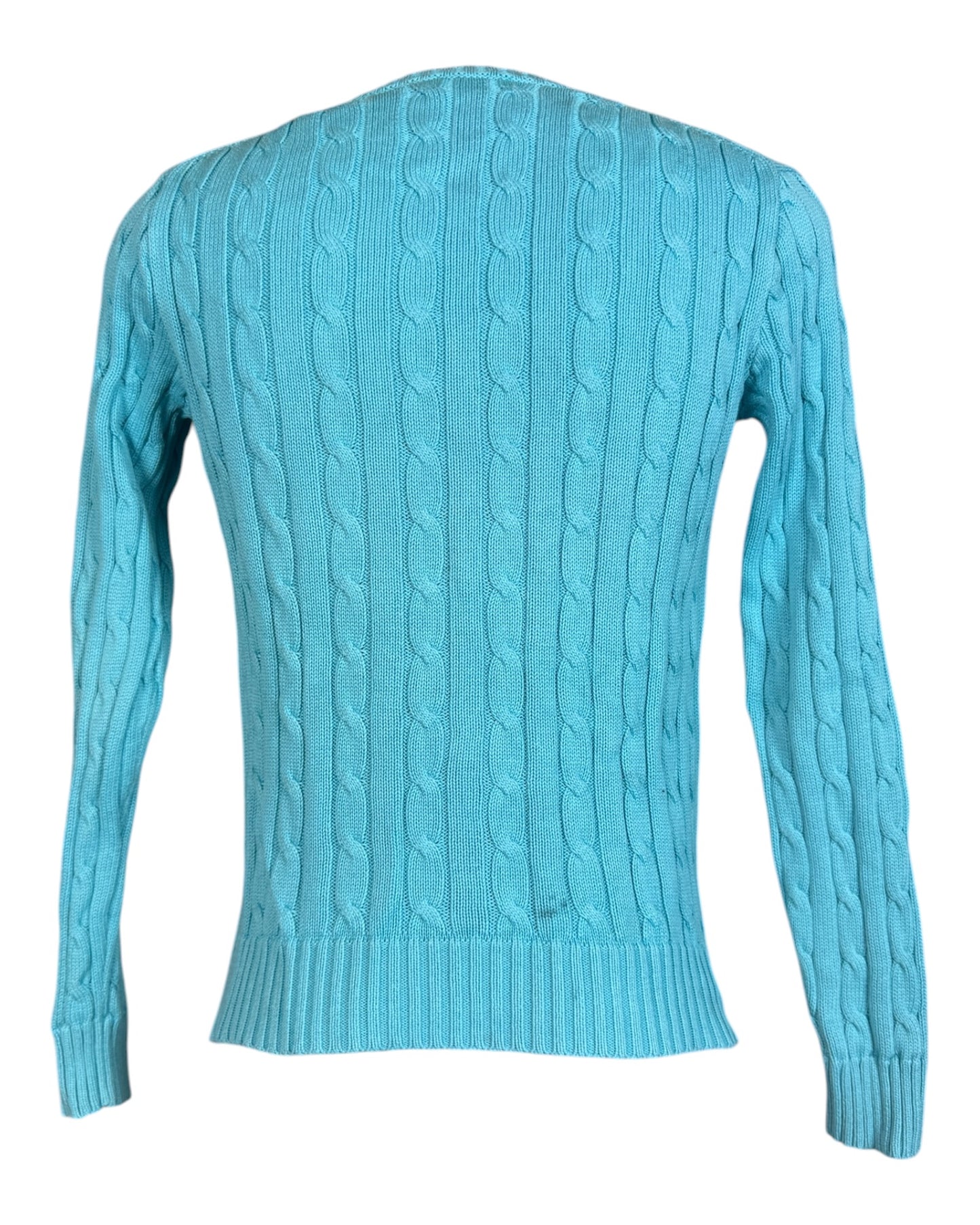 Polo Ralph Lauren Zopfmuster Pullover hellblau Größe M