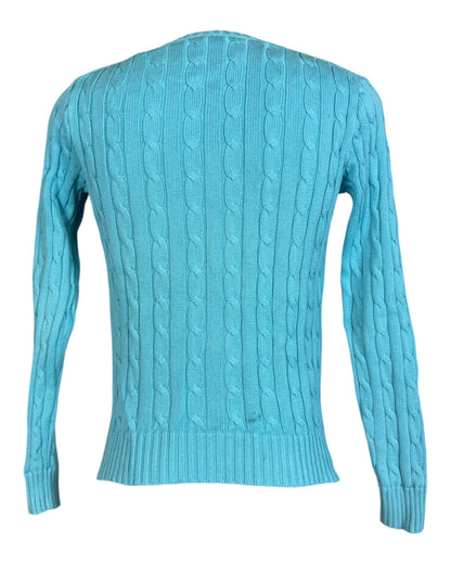 Polo Ralph Lauren Zopfmuster Pullover hellblau Größe M