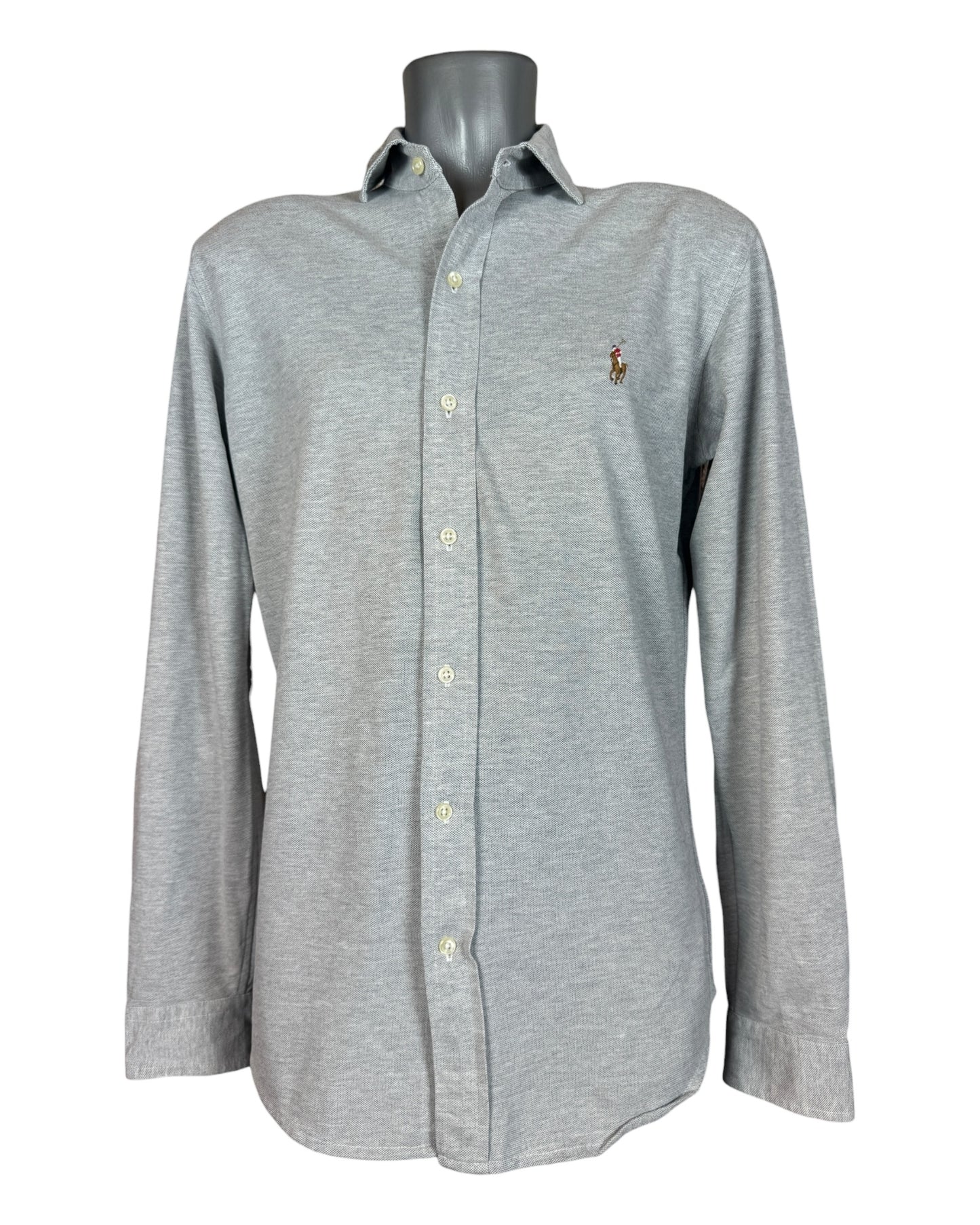 Polo Ralph Lauren Knit Oxfordhemd grau Größe M