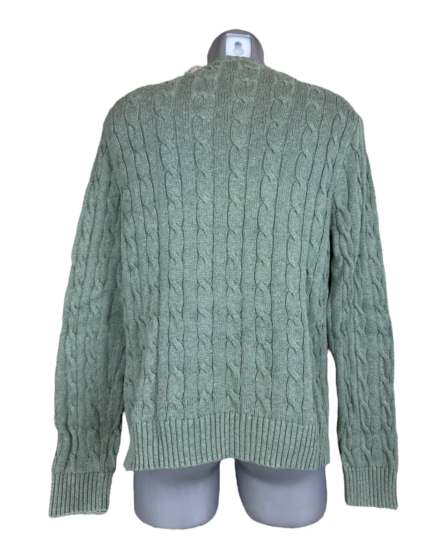 Polo Ralph Lauren Zopfmuster Pullover grün Größe L