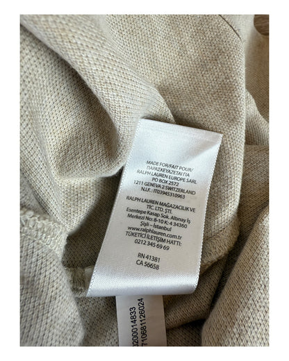 Polo Ralph Lauren langärmliges Poloshirt beige Größe M