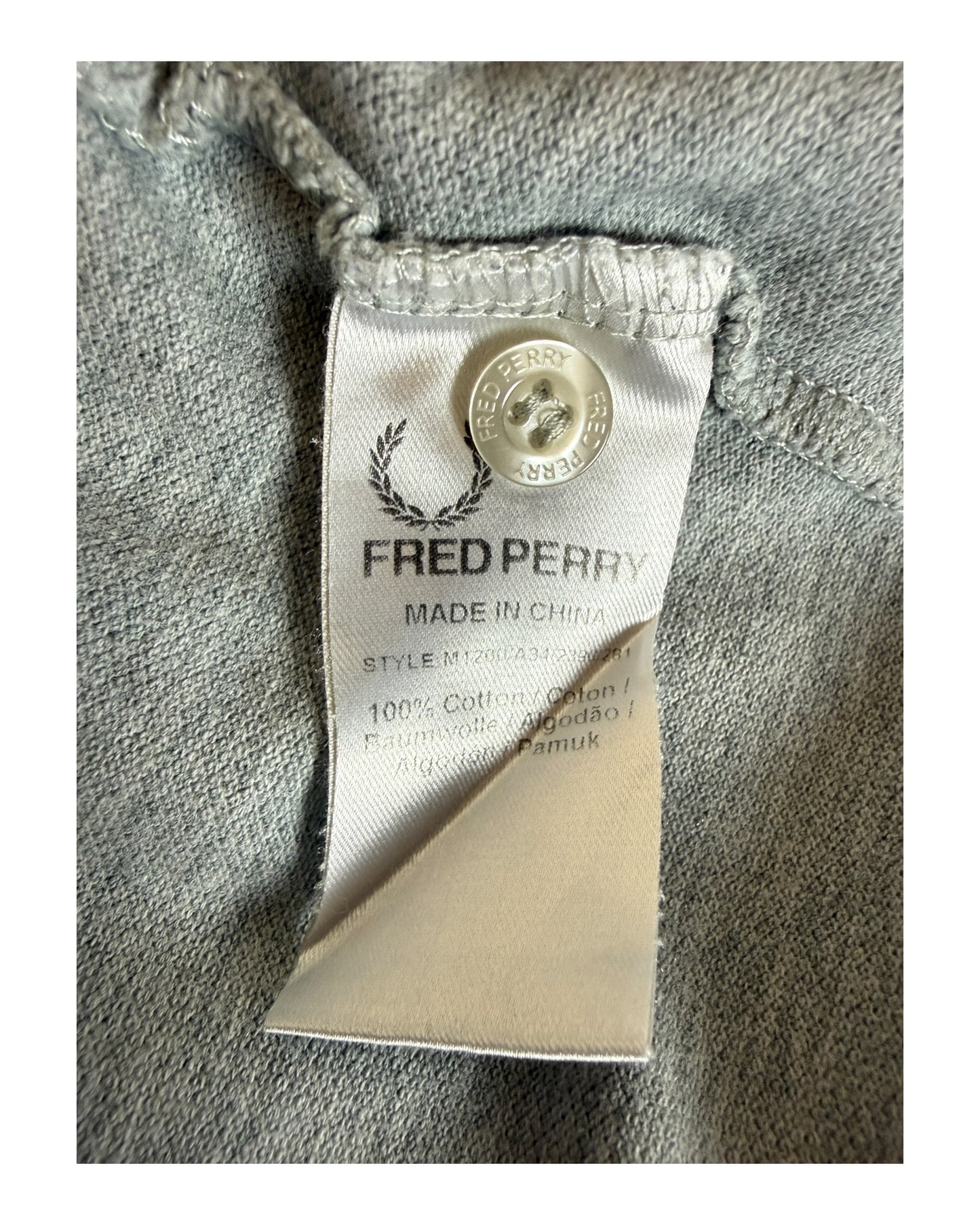 Fred Perry Poloshirt grau Größe L