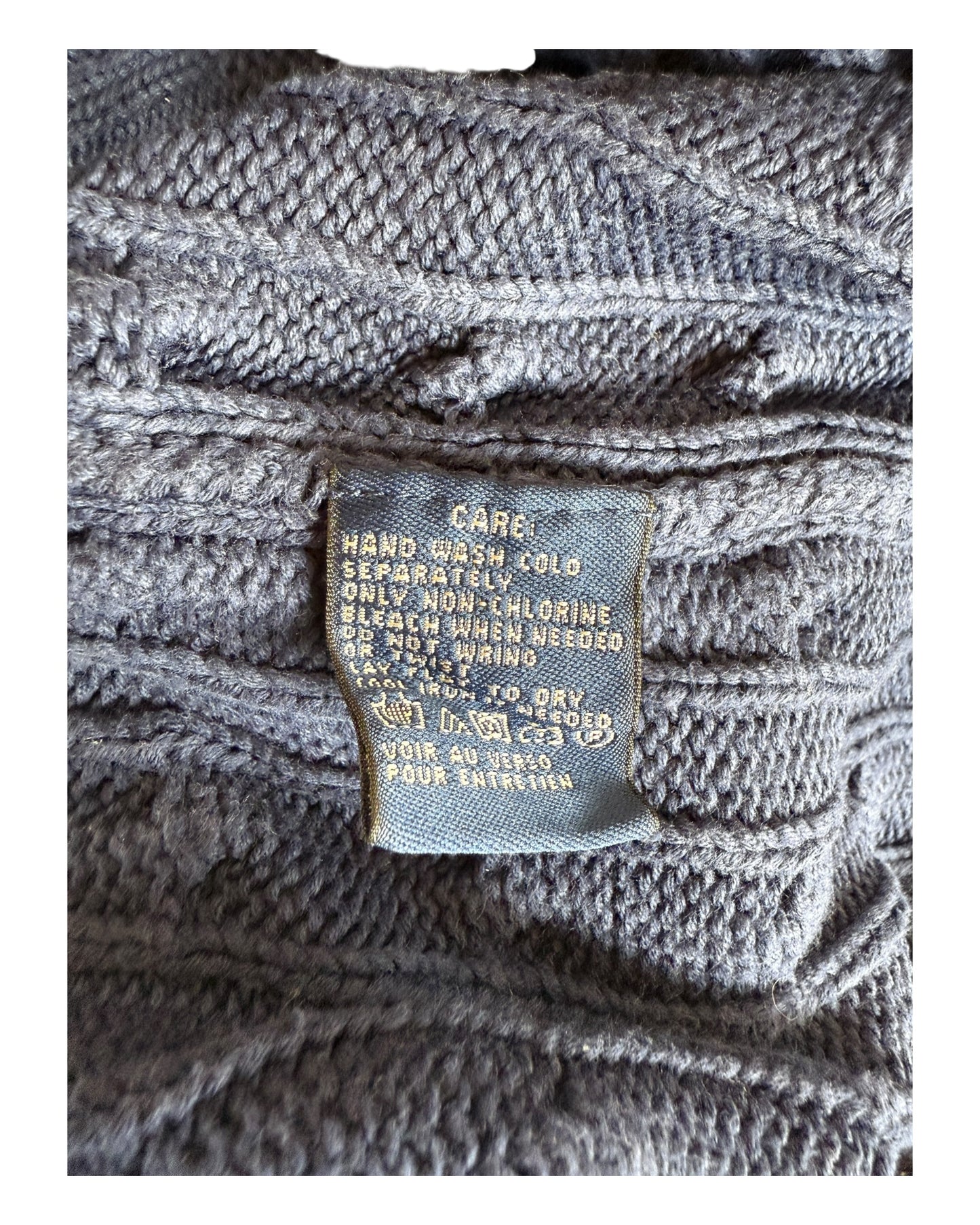 Polo Ralph Lauren Zopfmuster Pullover marineblau Größe S