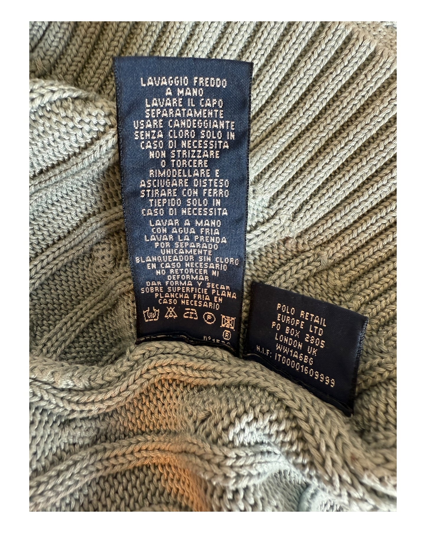 Polo Ralph Lauren Zopfmuster Pullover hellblau Größe M