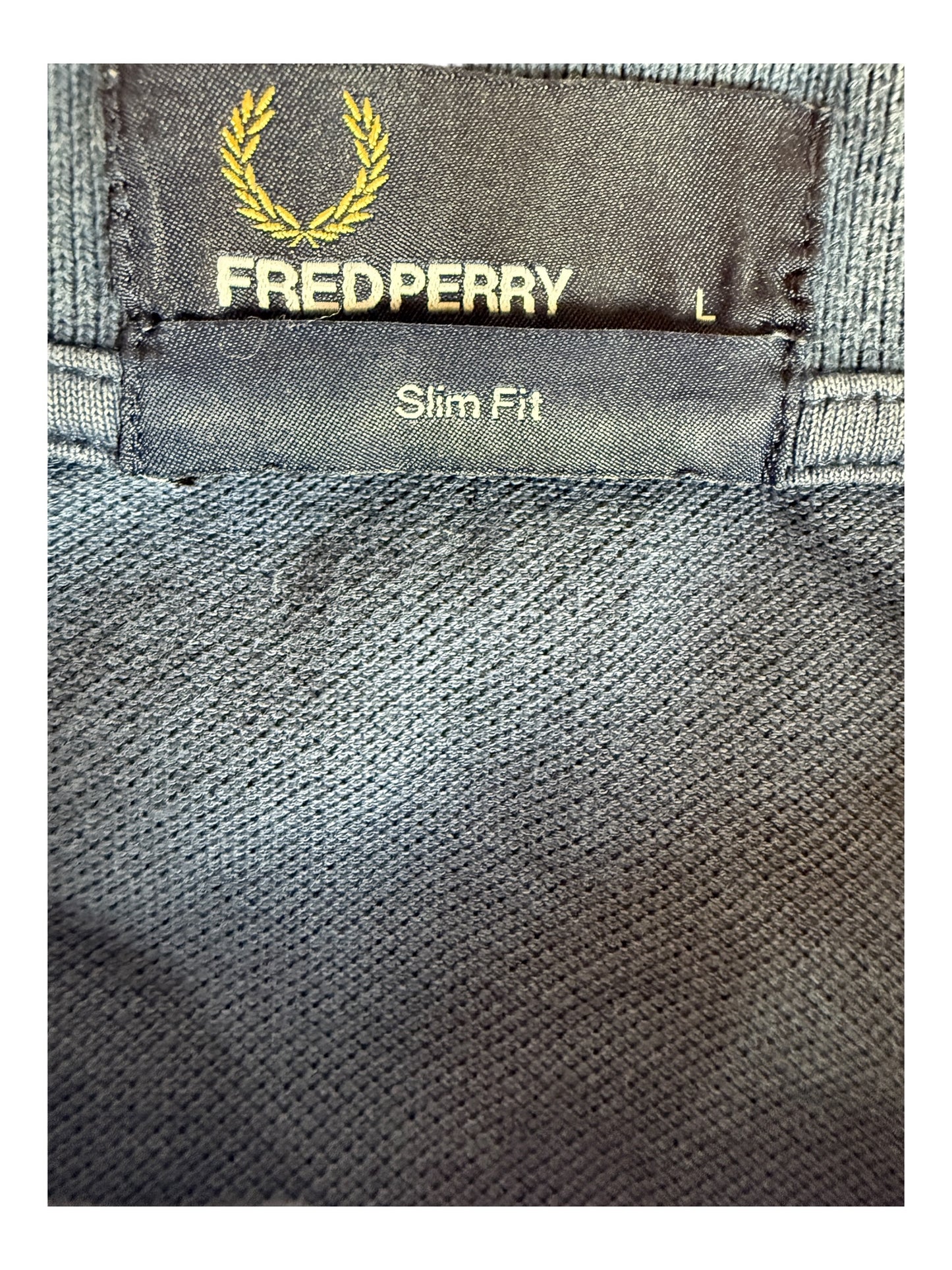 Fred Perry Poloshirt blau Größe L