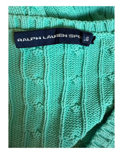 Polo Ralph Lauren Zopfmuster Pullover türkis Größe L