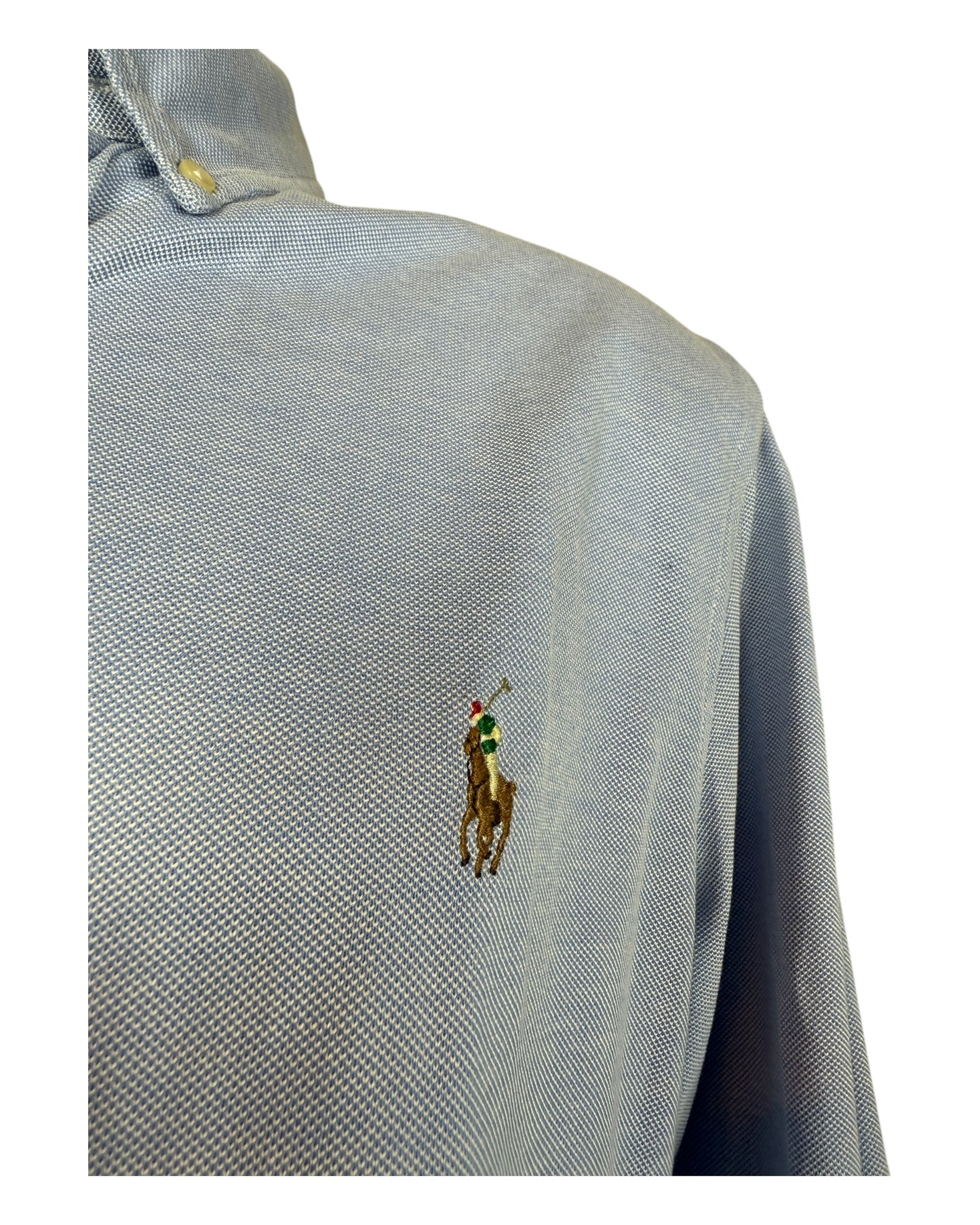 Polo Ralph Lauren Knit Oxfordhemd hellblau Größe L