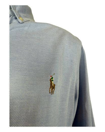 Polo Ralph Lauren Knit Oxfordhemd hellblau Größe L