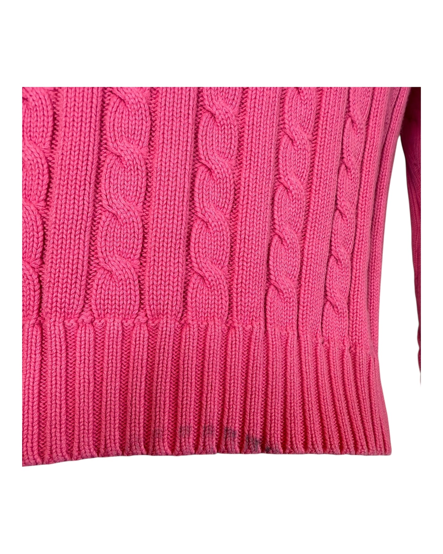 Polo Ralph Lauren Zopfmuster Strickjacke rosa Größe S