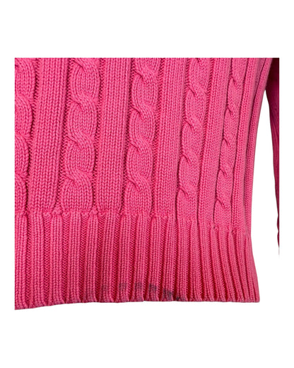 Polo Ralph Lauren Zopfmuster Strickjacke rosa Größe S