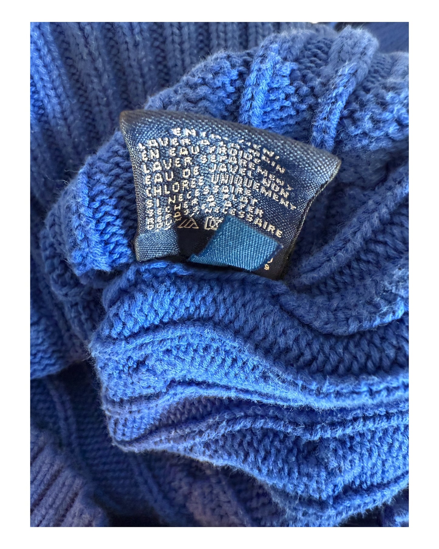 Polo Ralph Lauren Zopfmuster Pullover blau Größe S