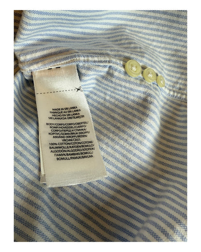 Polo Ralph Lauren Oxfordhemd Bluse hellblau weiß gestreift Größe L