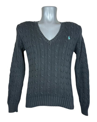 Polo Ralph Lauren Zopfmuster Pullover schwarz Größe L