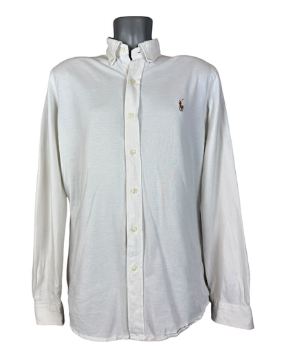 Polo Ralph Lauren Knit Oxfordhemd weiß Größe L
