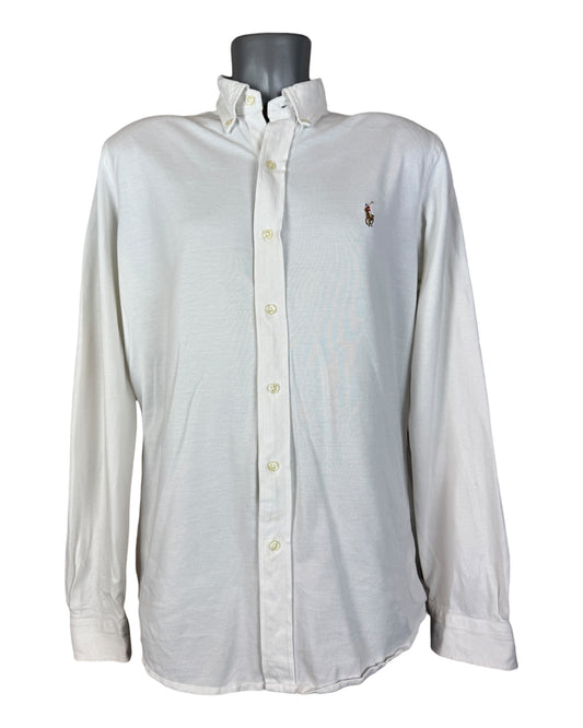 Polo Ralph Lauren Knit Oxfordhemd weiß Größe L