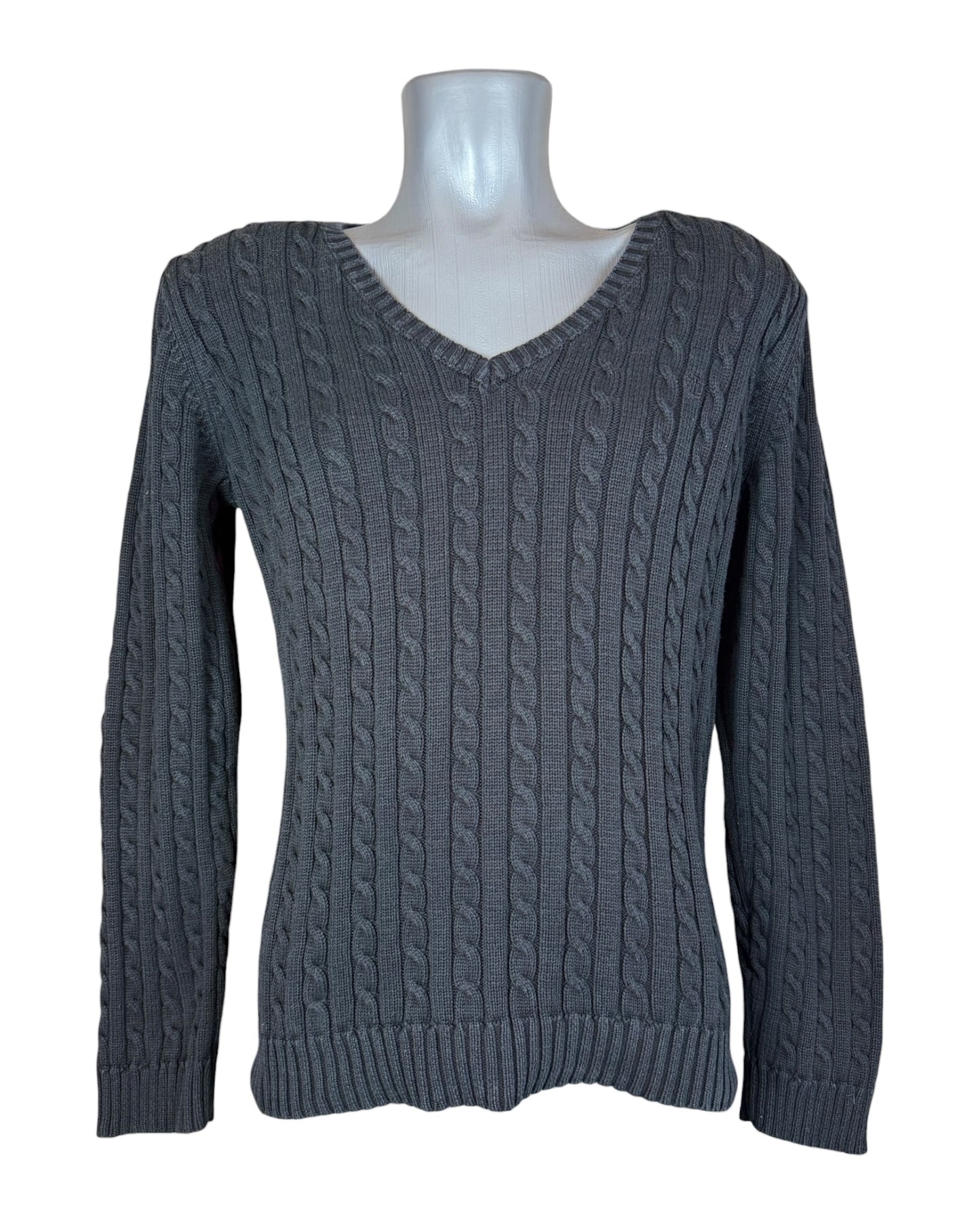 Polo Ralph Lauren Zopfmuster Pullover schwarz Größe L