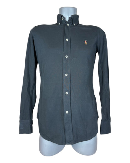Polo Ralph Lauren Knit Oxford Bluse schwarz Größe S