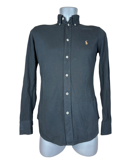 Polo Ralph Lauren Knit Oxford Bluse schwarz Größe S