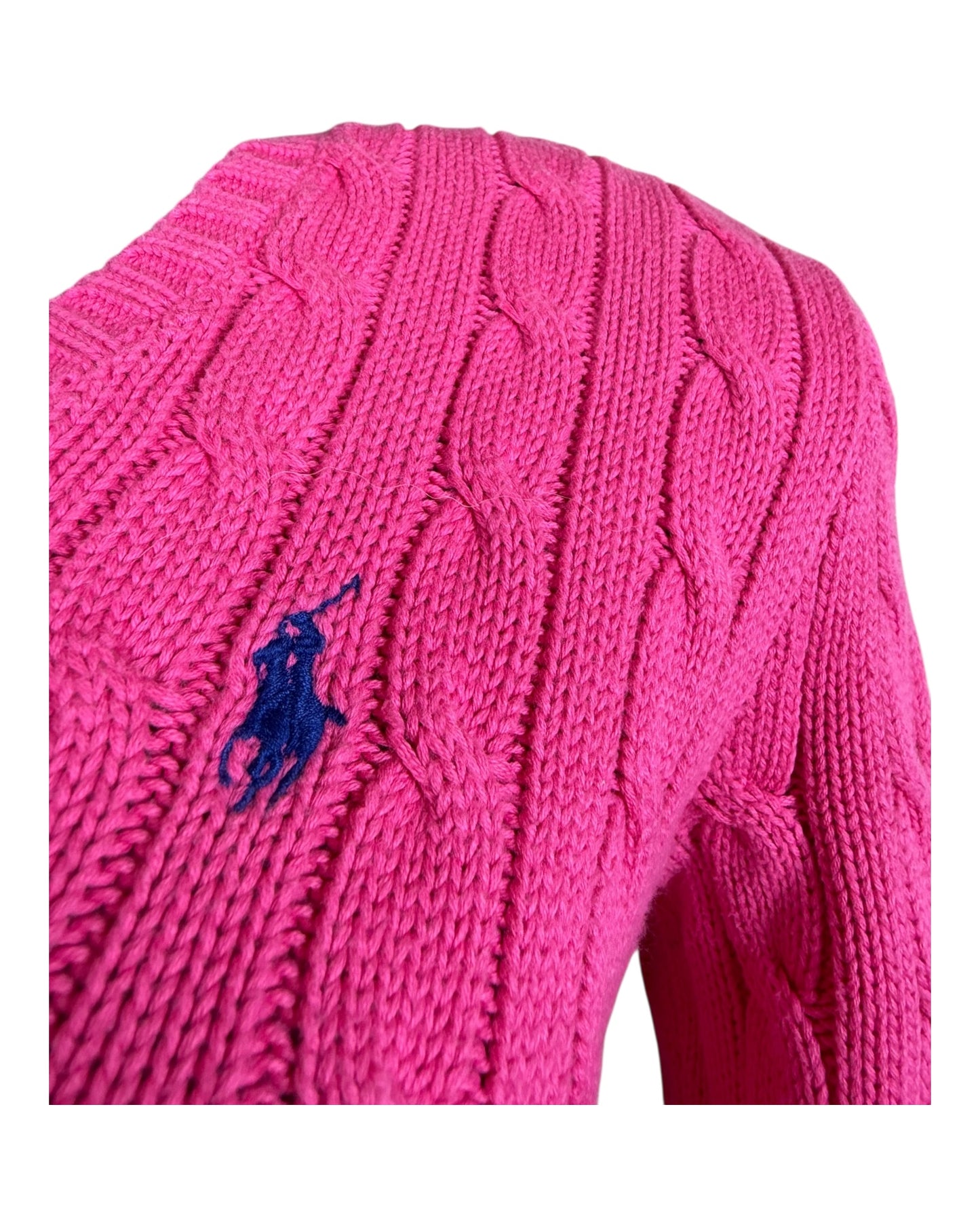 Polo Ralph Lauren Zopfmuster Pullover pink Größe S