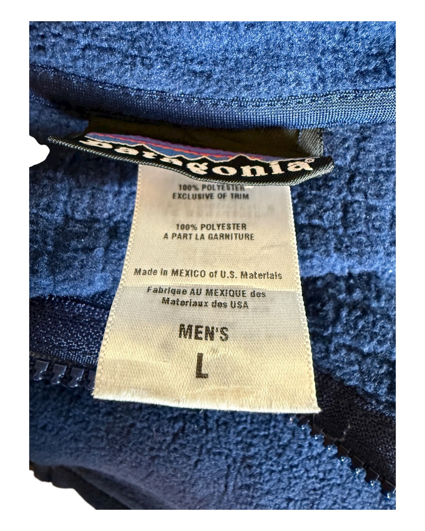 Patagonia Fleece Jacke blau Größe L