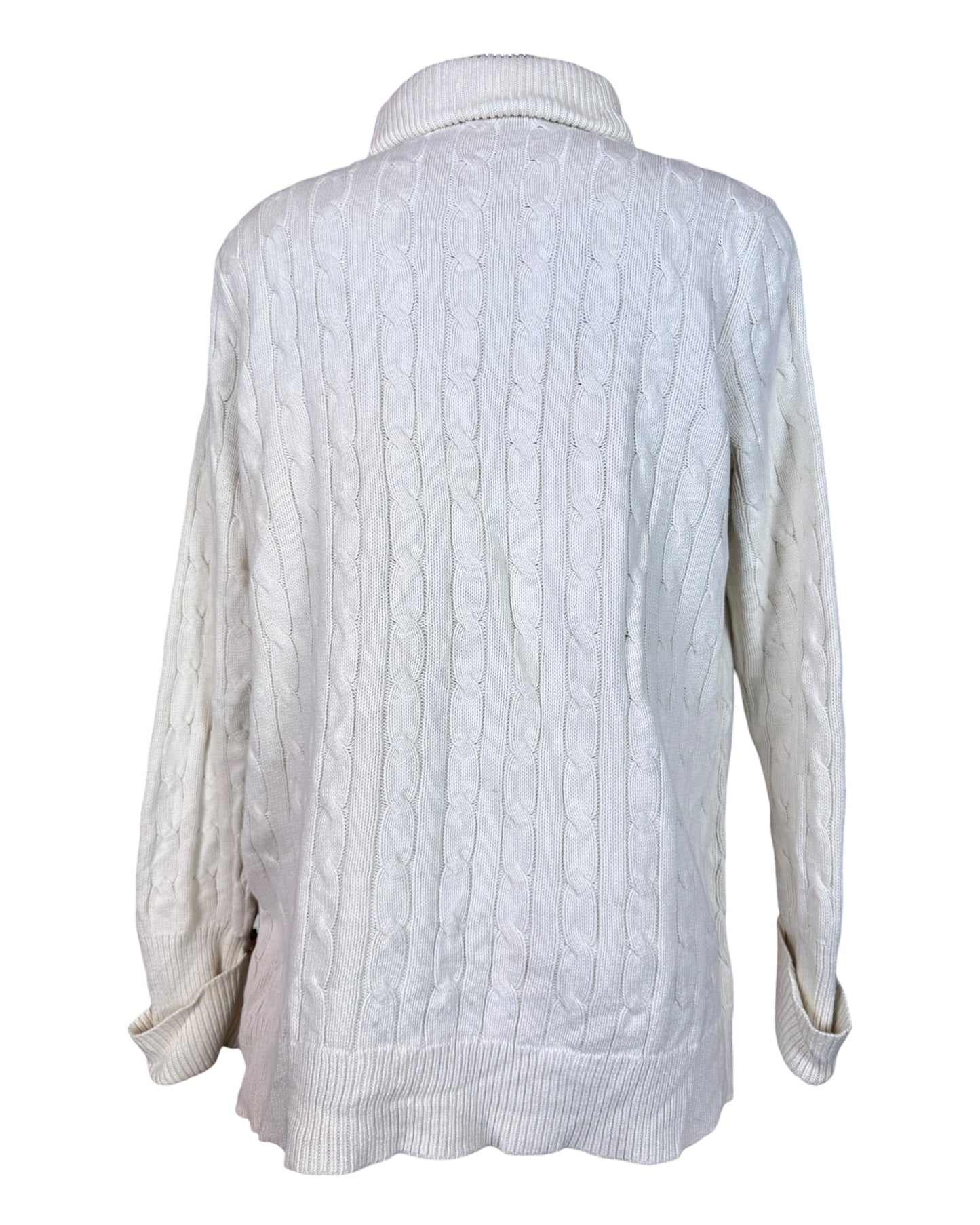 Polo Ralph Lauren Zopfmuster Pullover weiß Größe XL