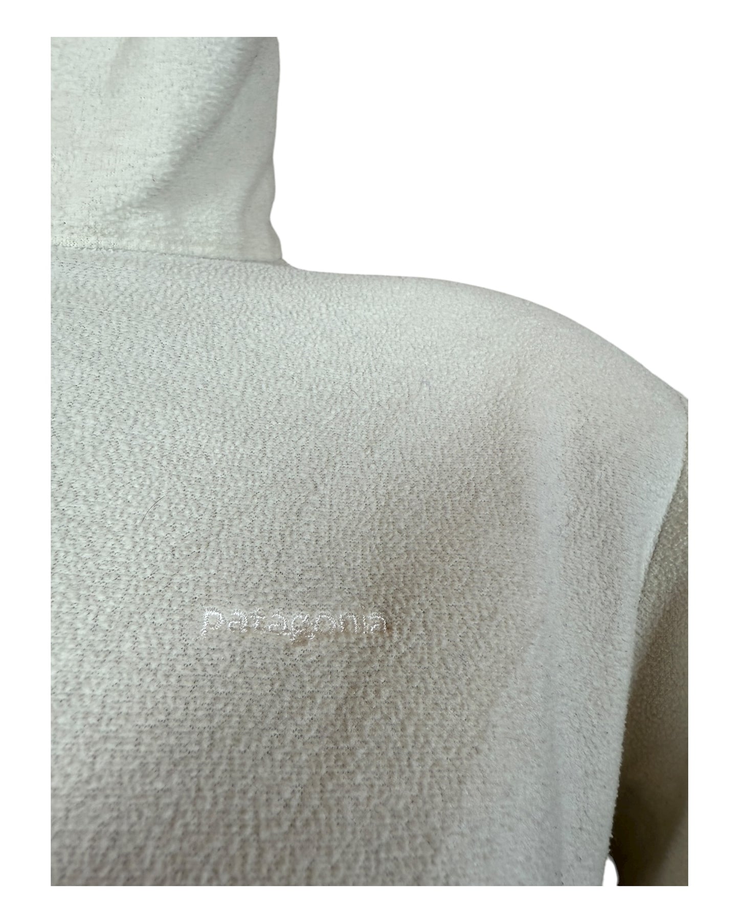 Patagonia Fleece Half Zip Pullover weiß Größe M
